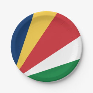 Flagge der Seychellen Pappteller