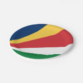 Flagge der Seychellen Pappteller (Schrägansicht)