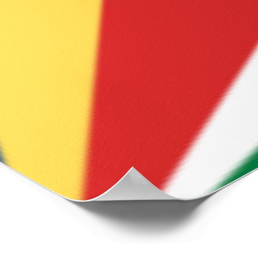 Flagge der Seychellen Poster (Ecke)