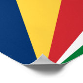 Flagge der Seychellen Poster (Ecke)