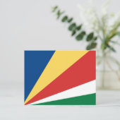 Flagge der Seychellen Postkarte (Stehend Vorderseite)