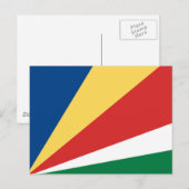 Flagge der Seychellen Postkarte (Vorne/Hinten)