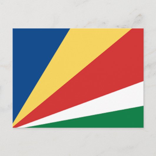 Flagge der Seychellen Postkarte (Vorderseite)