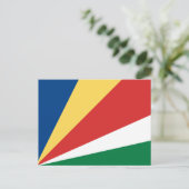Flagge der Seychellen Postkarte (Stehend Vorderseite)