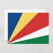 Flagge der Seychellen Postkarte (Vorne/Hinten)
