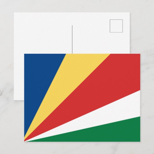 Flagge der Seychellen Postkarte (Vorne/Hinten)
