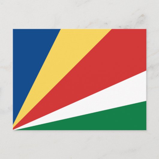 Flagge der Seychellen Postkarte (Vorderseite)
