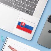 Flagge der Slowakei Aufkleber (Laptop mit iPhone)