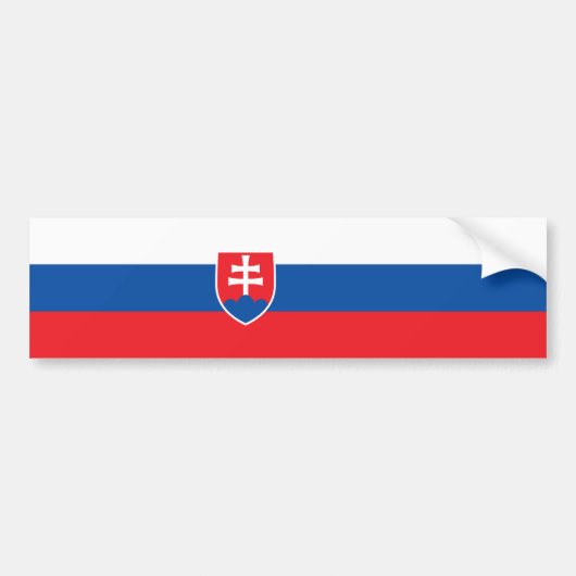 Flagge der Slowakei Autoaufkleber (Vorne)