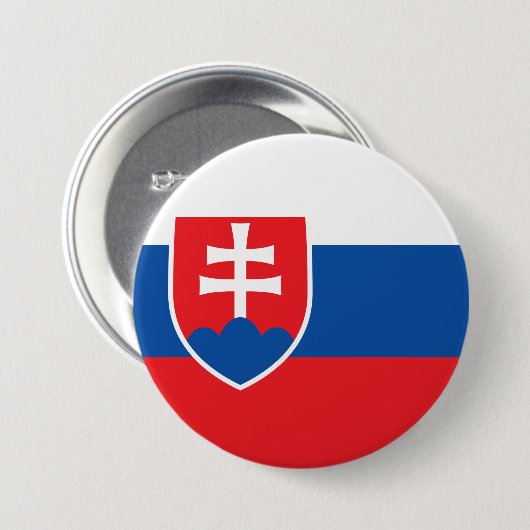 Flagge der Slowakei Button (Vorne & Hinten)