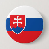 Flagge der Slowakei Button (Vorderseite)