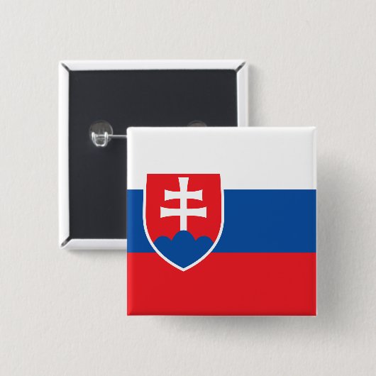 Flagge der Slowakei Button (Vorne & Hinten)