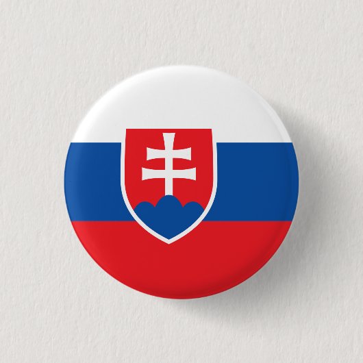 Flagge der Slowakei Button (Vorderseite)