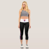 Flagge der Slowakei Capri Leggings (Vorderseite)