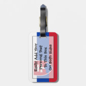 Flagge der Slowakei Easy ID Persönlich Gepäckanhänger (Rückseite vertikal)