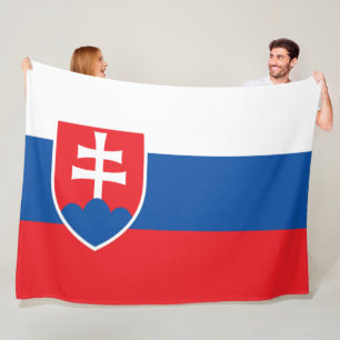 Flagge der Slowakei Fleecedecke