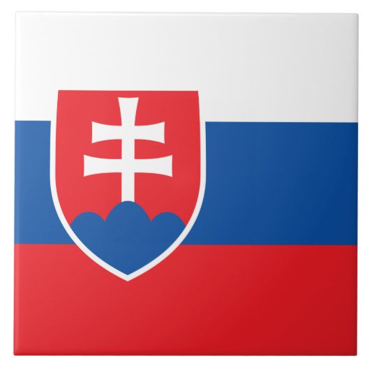 Flagge der Slowakei Fliese (Vorderseite)