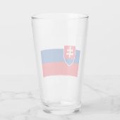 Flagge der Slowakei Glas (Rückseite)