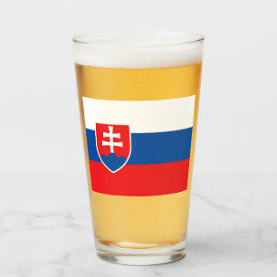 Flagge der Slowakei Glas