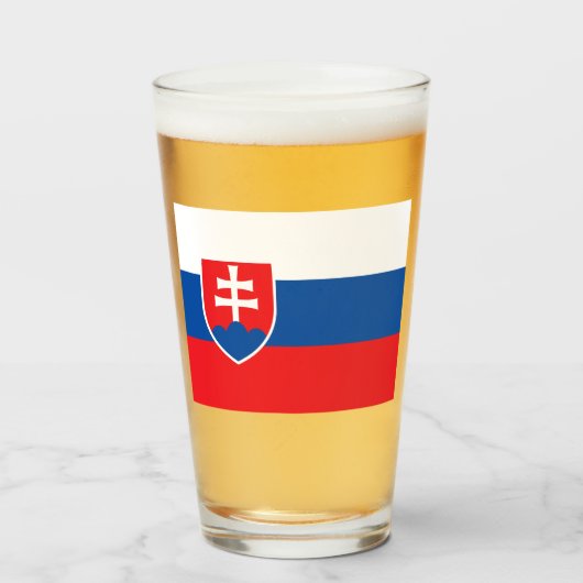 Flagge der Slowakei Glas (Vorne (Gefüllt))