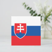 Flagge der Slowakei Karte (Stehend Vorderseite)