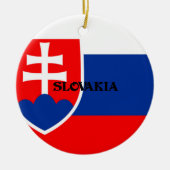 Flagge der Slowakei Keramik Ornament (Vorne)