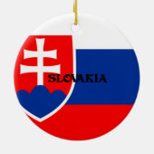 Flagge der Slowakei Keramik Ornament (Hinten)