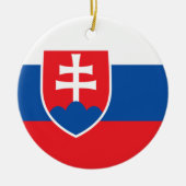 Flagge der Slowakei Keramik Ornament (Vorne)