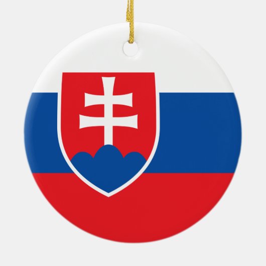 Flagge der Slowakei Keramik Ornament (Hinten)