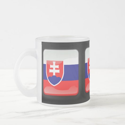 Flagge der Slowakei Mattglastasse (Links)