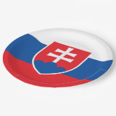 Flagge der Slowakei Pappteller (Schrägansicht)