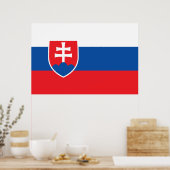 Flagge der Slowakei Poster (Küche)