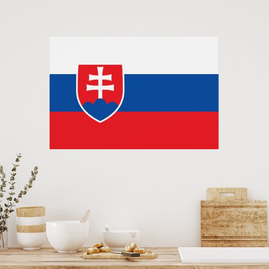 Flagge der Slowakei Poster (Küche)