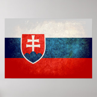 Flagge der Slowakei Poster