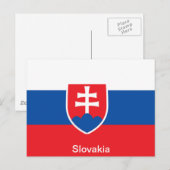 Flagge der Slowakei Postkarte (Vorne/Hinten)