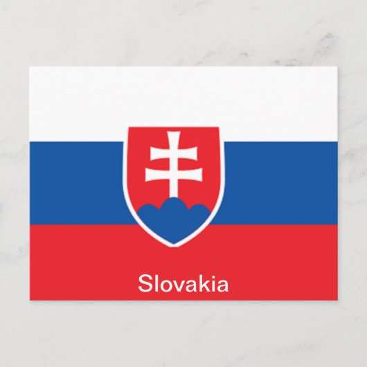 Flagge der Slowakei Postkarte (Vorderseite)