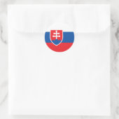 Flagge der Slowakei Runder Aufkleber (Tasche)