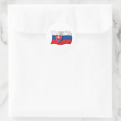 Flagge der Slowakei Runder Aufkleber (Tasche)