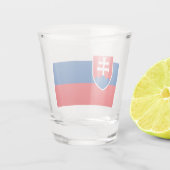 Flagge der Slowakei Schnapsglas (Rückseite)