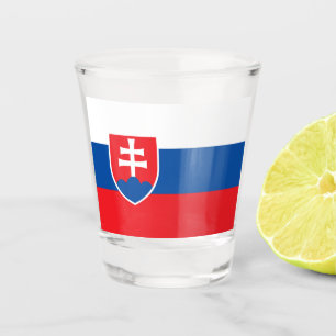 Flagge der Slowakei Schnapsglas