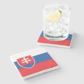 Flagge der Slowakei Steinuntersetzer (Seitenansicht)