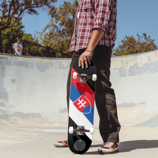 Flagge der Slowakei (vertikale Variante) Skateboard (Außenbereich 2)