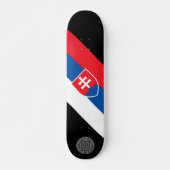 Flagge der Slowakei (vertikale Variante) Skateboard (Vorne)