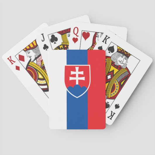 Flagge der Slowakei (vertikale Variante) Spielkarten (Rückseite)