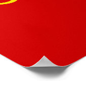 Flagge der sowjetischen Gewerkschaft Poster (Ecke)