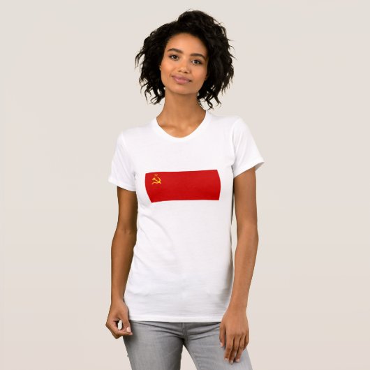 Flagge der sowjetischen Gewerkschaft T-Shirt (Vorne ganz)