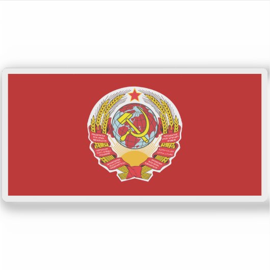 Flagge der Sowjetunion (1922-1923) Aufkleber (Vorderseite)