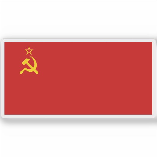 Flagge der Sowjetunion (1924-1936) Aufkleber (Vorderseite)