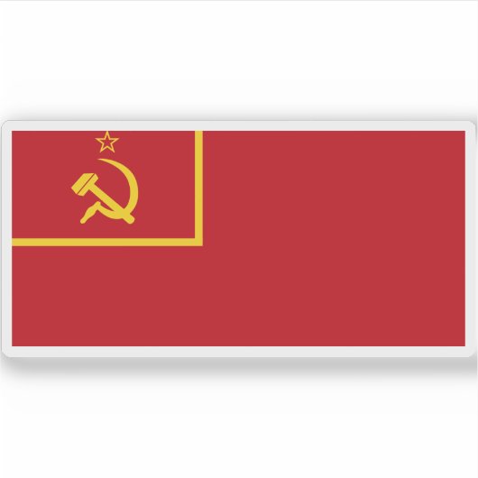 Flagge der Sowjetunion (1924) Aufkleber (Vorderseite)