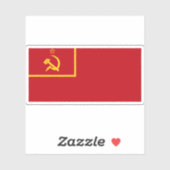 Flagge der Sowjetunion (1924) Aufkleber (Blatt)